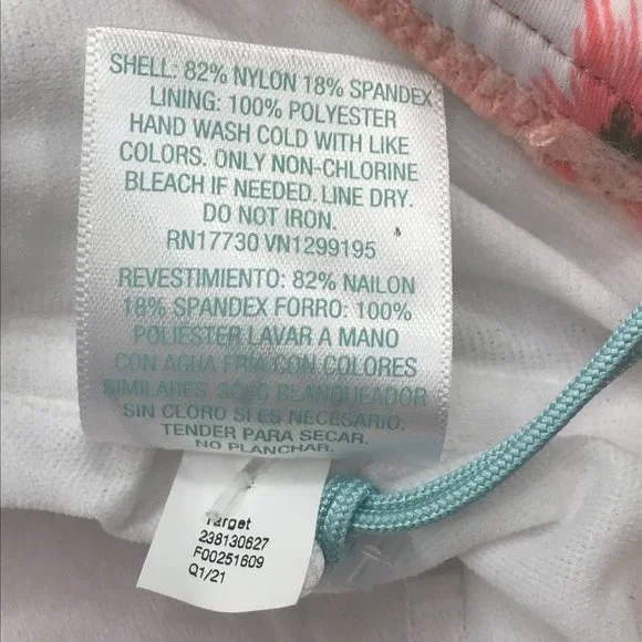 Kona Sol Women's Size Medium 8-10 One Piece Floral Swimsuit With Straps New - Picture 6 of 14